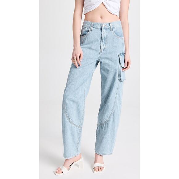 Agolde Bass Cargo Jeans Baggy High Rise Loose Fit Size 28 $258